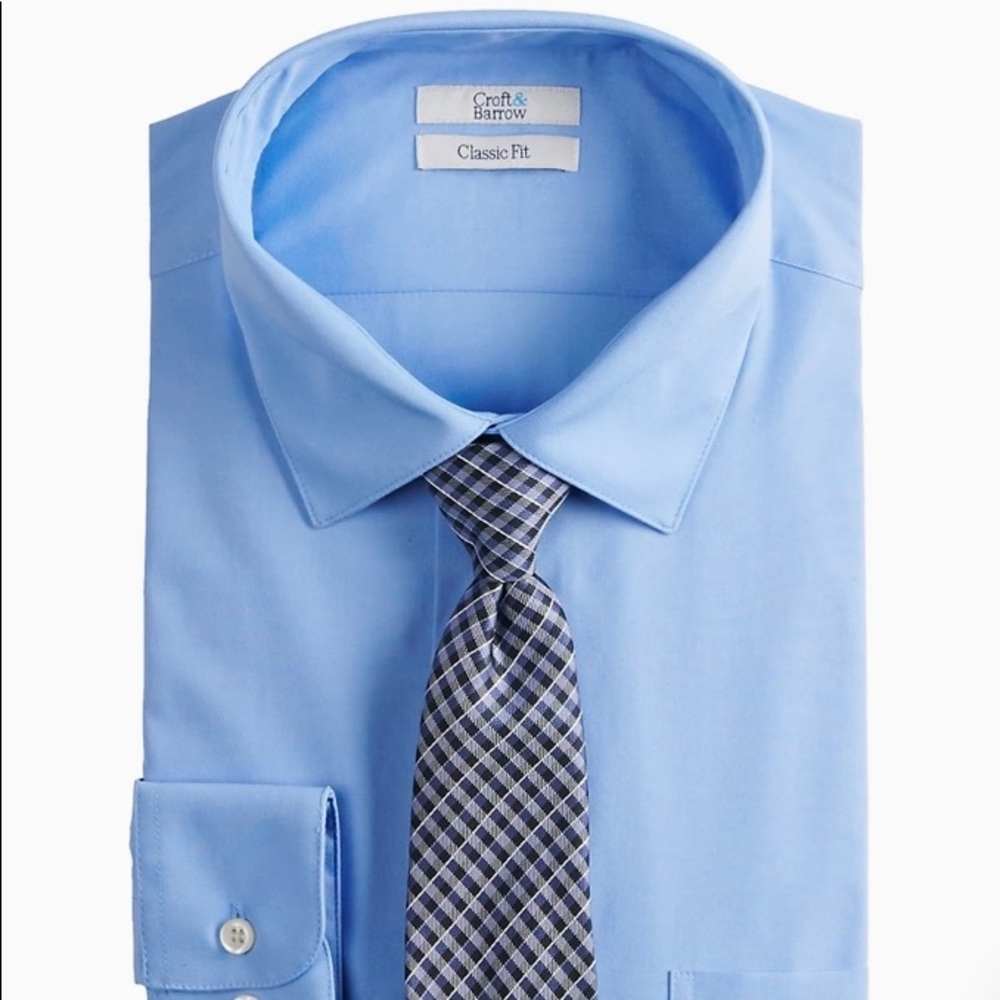 Croft & Barrow Classic Fit Blue Dress Shirt
